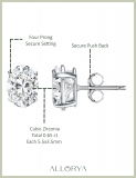 0.65 Cttw Oval Cubic Zirconia Solitaire Stud Earrings for Women in 925 Sterling Silver in Push Back