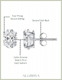 0.70 Cttw Oval Cubic Zirconia Solitaire Stud Earrings for Women in 925 Sterling Silver in Push Back