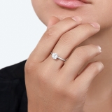 1 Ctw Round Cubic Zirconia Classic Solitaire Engagement Ring 925 Sterling Silver