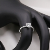 1 Ctw Round Cubic Zirconia Classic Solitaire Engagement Ring 925 Sterling Silver