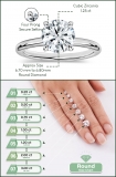 1.25 Ctw Round Cubic Zirconia Classic Solitaire Engagement Ring, 925 Sterling Silver