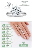 2.50 Ctw Round Cubic Zirconia Classic Solitaire Engagement Ring, 925 Sterling Silver
