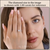 2.50 Ctw Princess Cubic Zirconia Solitaire Ring,925 Sterling Silver
