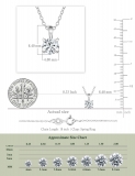 0.25 Ctw Round Solitaire Cubic Zirconia Classic Four Prong Pendant with 18 inch Silver Chain, 925 Sterling Silver