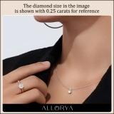 3.00 Ctw Round Solitaire Cubic Zirconia Classic Four Prong Pendant with 18 inch Silver Chain, 925 Sterling Silver