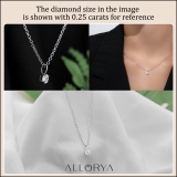 3.00 Ctw Round Solitaire Cubic Zirconia Classic Four Prong Pendant with 18 inch Silver Chain, 925 Sterling Silver