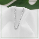 Bezel Set Link Bracelet for Women with 1 ctw Round Cubic Zirconia in 925 Sterling Silver