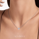 1.50 Ctw Trillion Cubic Zirconia 3 Prong Minimalist Solitaire Pendant with 18 inch Silver Chain, 925 Sterling Silver