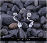 1.00 Ctw Oval Cubic Zirconia Solitaire Classic Drop Earrings for Women in 925 Sterling Silver in Push Back