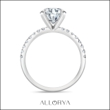 925 Sterling Silver 4 Prong Solitaire Engagement Ring , 2.25 Cttw Round Cubic Zirconia
