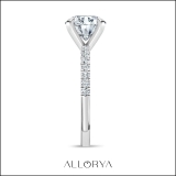 925 Sterling Silver 4 Prong Solitaire Engagement Ring , 2.25 Cttw Round Cubic Zirconia