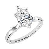 1.50 Carat Pear Shape Cubic Zirconia Sparkling Solitaire Engagement Ring for Women in 925 Sterling Silver