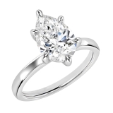 2.00 Carat Pear Shape Cubic Zirconia Sparkling Solitaire Engagement Ring for Women in 925 Sterling Silver