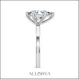 3.00 Carat Pear Shape Cubic Zirconia Sparkling Solitaire Engagement Ring for Women in 925 Sterling Silver