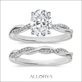 925 Sterling Silver Criss Cross Ring Set, 2.25 ctw Oval & Round Cubic Zirconia