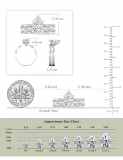 925 Sterling Silver Twisted Ring Set, 2.25 ctw Pear & Round Cubic Zirconia