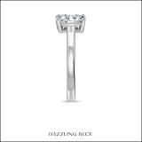 925 Sterling Silver 2 Stone Ring, 2.00 ctw Pear & Emerald cut Cubic Zirconia