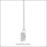 2.50 Cttw Emerald Solitaire Cubic Zirconia 4 Prong Pendant with 18 inch Silver Chain for Her in 925 Sterling Silver