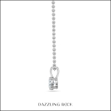 1.00 Cttw Oval Solitaire Cubic Zirconia 4 Prong Pendant with 18 inch Silver Chain for Her in 925 Sterling Silver