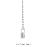 1.50 Cttw Oval Solitaire Cubic Zirconia 4 Prong Pendant with 18 inch Silver Chain for Her in 925 Sterling Silver