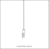 0.50 Cttw Emerald Cut Solitaire Cubic Zirconia 4 Prong Pendant with 18 inch Silver Chain for Her in 925 Sterling Silver