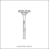 0.75 Cttw Marquise Cubic Zirconia Solitaire Engagement Ring, 925 Sterling Silver