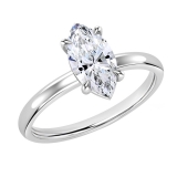 1.25 Cttw Marquise Cubic Zirconia Solitaire Engagement Ring, 925 Sterling Silver