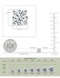 925 Sterling Silver Unseen Halo Push Back Stud Earrings, 1.08 ctw Round Cubic Zirconia