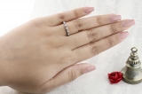 0.33 Carat (ctw) 10K White Gold Round White & Black Diamond Anniversary Stackable Wedding Band 1/3 CT