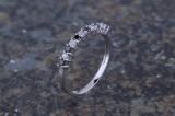 0.33 Carat (ctw) 10K White Gold Round White & Black Diamond Anniversary Stackable Wedding Band 1/3 CT