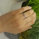 0.75 Carat (ctw) 10k White Gold Round White And Blue Diamond Ladies Curved Guard Matching Bridal Wedding Band
