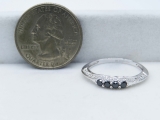 0.50 Carat (ctw) 18k White Gold Round Black And White Diamond Ladies Anniversary Wedding Band Stackable Ring