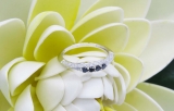 0.50 Carat (ctw) 18k White Gold Round Black And White Diamond Ladies Anniversary Wedding Band Stackable Ring