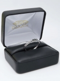 0.50 Carat (ctw) 18k White Gold Round Black And White Diamond Ladies Anniversary Wedding Band Stackable Ring