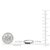 0.50 Carat (ctw) 18k White Gold Round Black And White Diamond Ladies Anniversary Wedding Band Stackable Ring