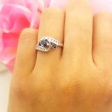 0.50 Carat (ctw) 14k White Gold Round Blue Sapphire And White Diamond Ladies Swirl Bridal Engagement Ring Matching Band Set