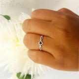 0.15 Carat (ctw) 10k White Gold Round Black And White Diamond Ladies Promise Engagement Ring