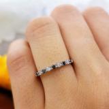 0.25 Carat (ctw) 10k White Gold Round Black And White Diamond Ladies Anniversary Wedding Band Enhancer Guard 1/4 CT