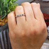 0.25 Carat (ctw) 10k White Gold Round Black And White Diamond 5 Stone Ladies Anniversary Wedding Band Ring 1/4 CT