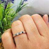 0.25 Carat (ctw) 10k White Gold Round Black And White Diamond 5 Stone Ladies Anniversary Wedding Band Ring 1/4 CT
