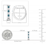 0.36 Carat (ctw) 14k White Gold Round Blue & White Diamond Ladies Huggie Hoop Earrings 1/3 CT