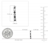 0.25 Carat (ctw) 10K White Gold Round White & Black Diamond Ladies Fine Dainty Hoop Earrings 1/4 CT