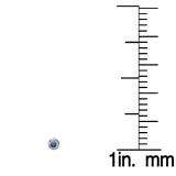 0.15 Carat (ctw) 10K White Gold Round Cut Blue Sapphire Bezel Stud Earrings