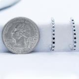 0.25 Carat (ctw) Sterling Silver Round Blue Diamond Ladies Hoop Earrings 1/4 CT