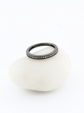 10k Black Rhodium Plated White Gold Round White Diamond Ladies Wedding Band