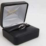 Round Blue Sapphire & White Diamond Anniversary Wedding Ring Matching Guard Band for Women (White Diamond 0.10 ctw Color I-J Clarity I2-I3) in 10K White Gold