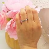 1.00 Carat (ctw) 10K White Gold Round White And Black Diamond Eternity Sizeable Stackable Ring Anniversary Wedding Band