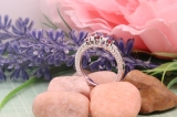 0.45 Carat (ctw) 10k White Gold Round Ruby And White Diamond Ladies Anniversary Wedding Band Guard Enhancer Ring 1/2 CT