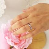 0.50 Carat (ctw) 10k White Gold Round Ruby And White Diamond Ladies Anniversary Wedding Stackable Ring Band 1/2 CT