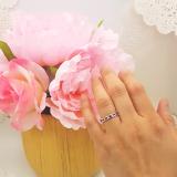 0.50 Carat (ctw) 10k White Gold Round Ruby And White Diamond Ladies Anniversary Wedding Stackable Ring Band 1/2 CT